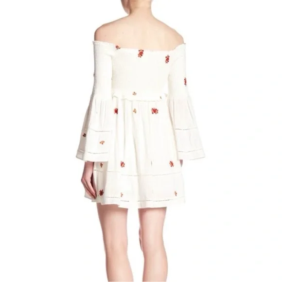 Free people counting daisies smoched mini dress - Picture 2 of 4